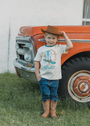 Cotton Short Sleeve Shirt - Howdy
