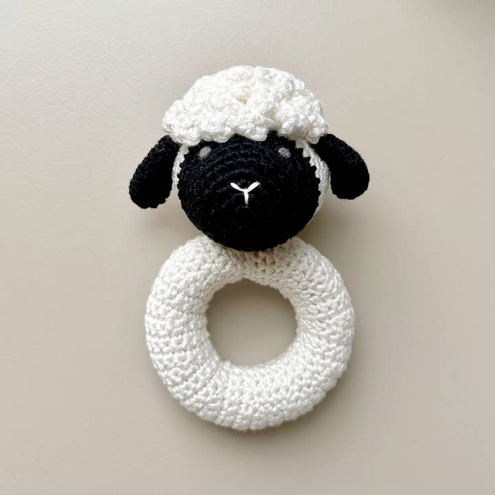 Hand Crocheted Ring Rattle - Various