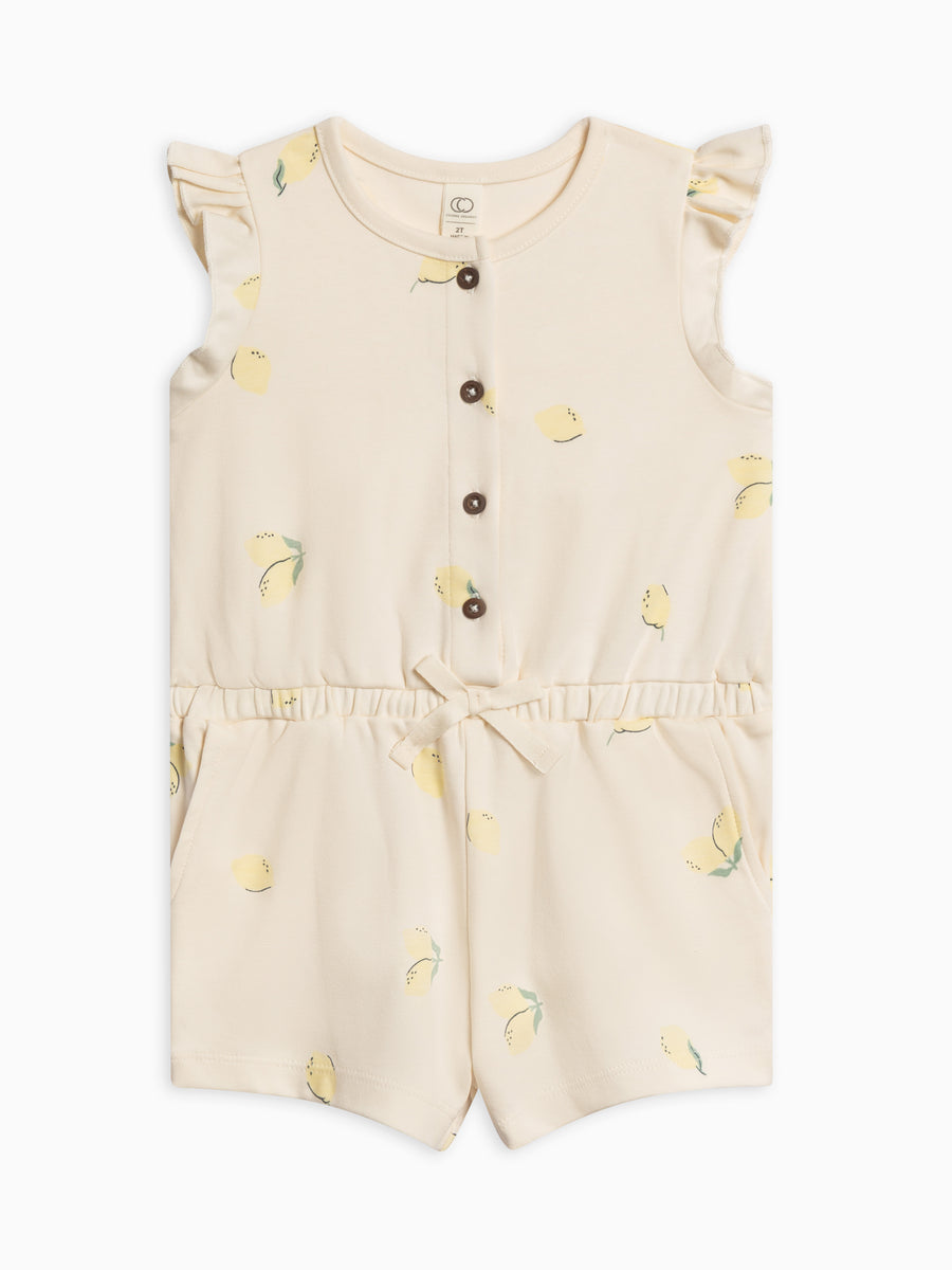 Organic Shaye Romper - Lemon