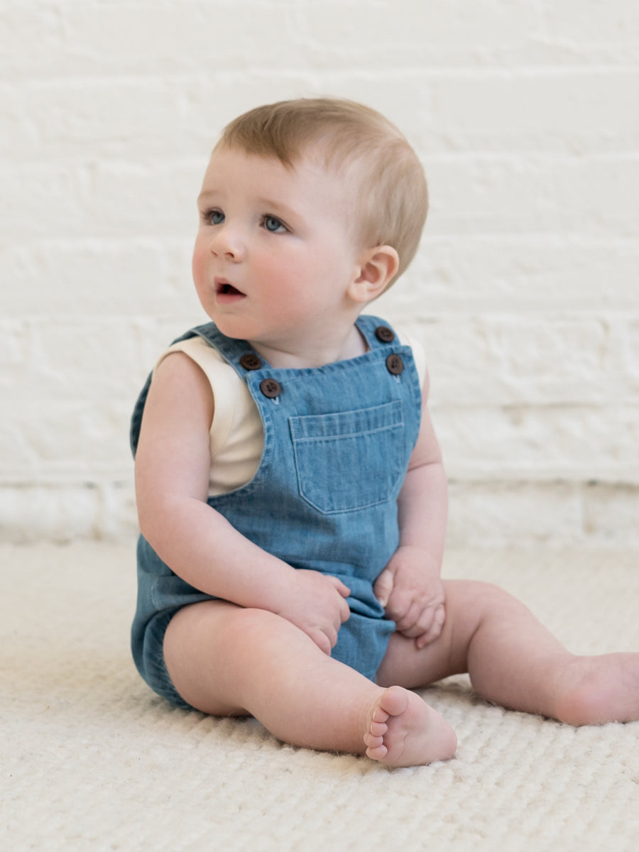 Organic Bubble Overall - Noa Chambray