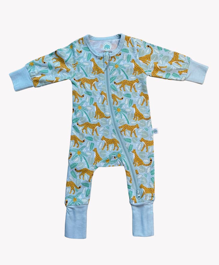 Grow With Me '2-Way' Zipper Romper - Leopard