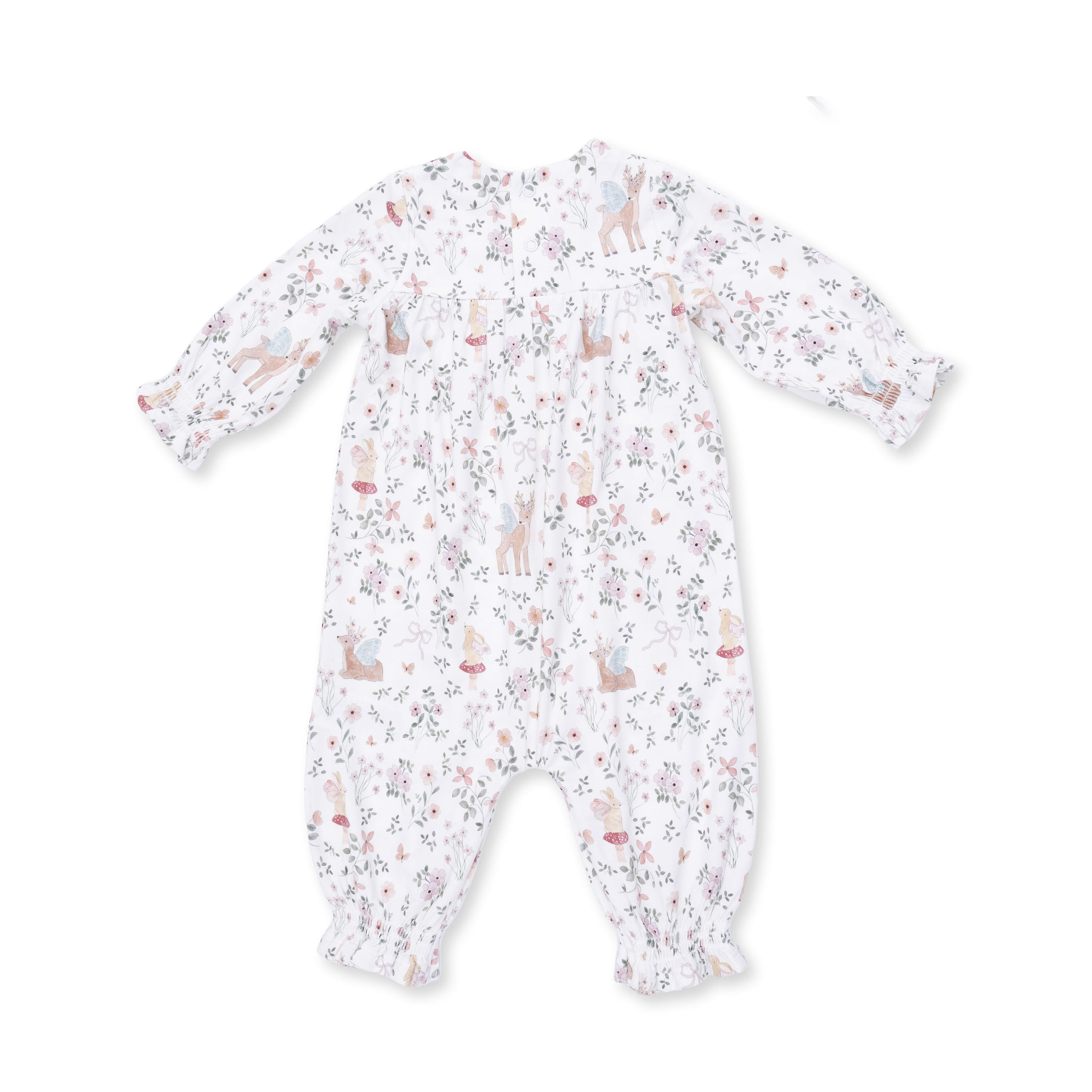 Smocked Long Sleeve Romper - Enchanted Woodland