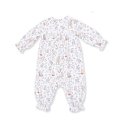 Smocked Long Sleeve Romper - Enchanted Woodland