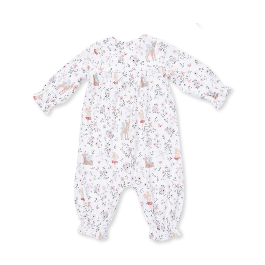 Smocked Long Sleeve Romper - Enchanted Woodland