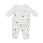 Romper with Contrast Sleeve - Baby Farm Faces