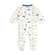 Organic Jersey Dino Baby Footie