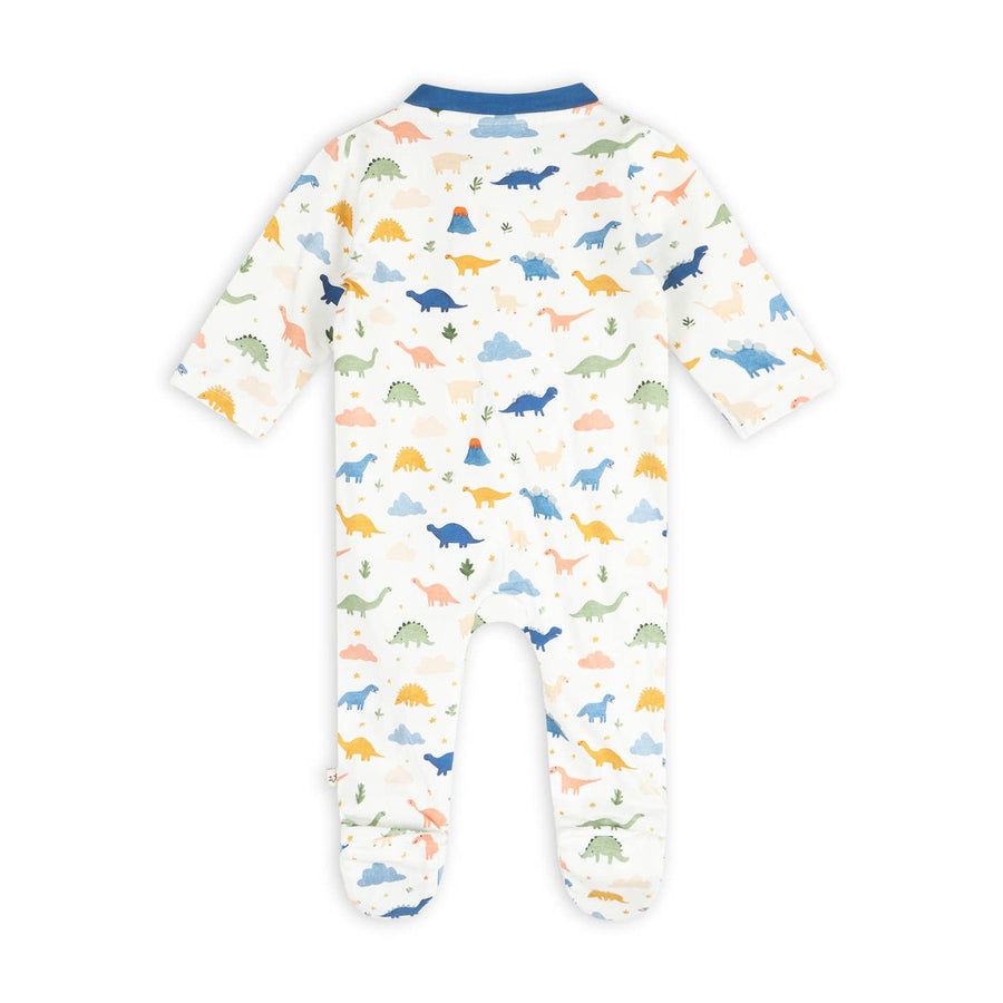 Organic Jersey Dino Baby Footie