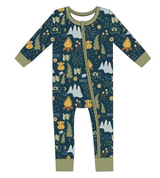 Bamboo Convertible Footie - Camping Adventure