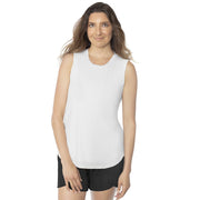 Bamboo Nursing & Maternity Tank Top - White