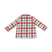 Long Sleeve Coat Style with Pant - Holiday Plaid
