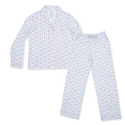 Adult Long Sleeve Pajamas - Anna Floral Stripe
