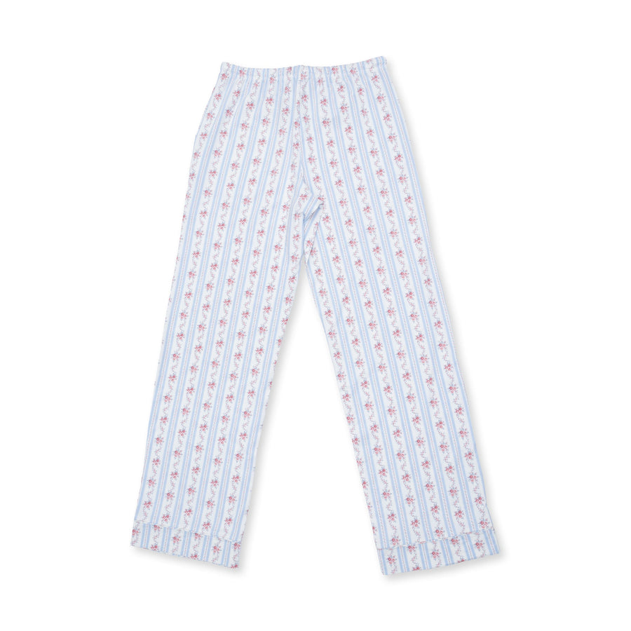 Adult Long Sleeve Pajamas - Anna Floral Stripe