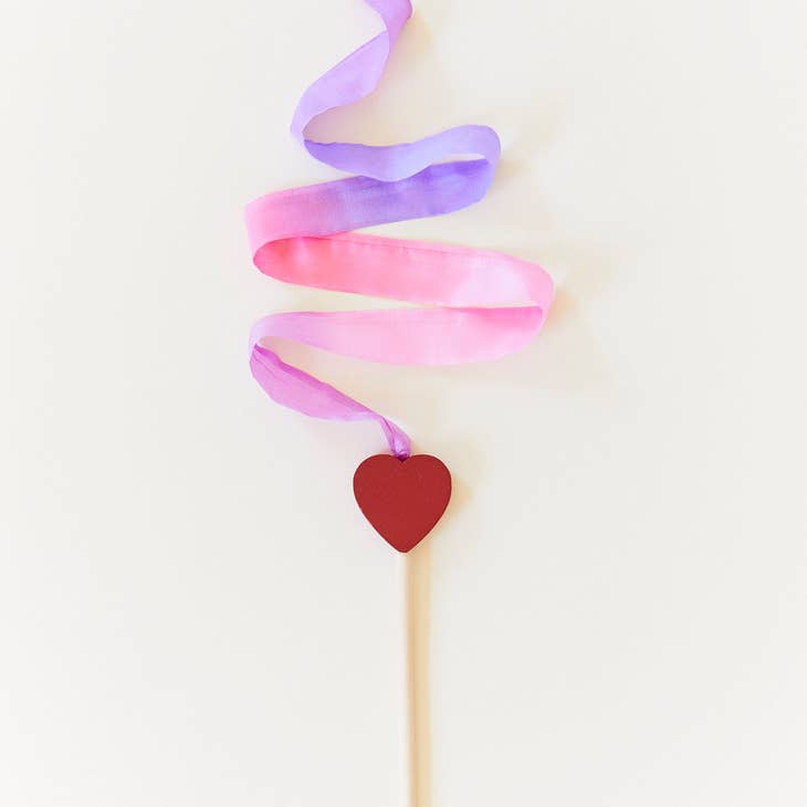 Mini Streamers - Silk & Wood Wand - Various Colors