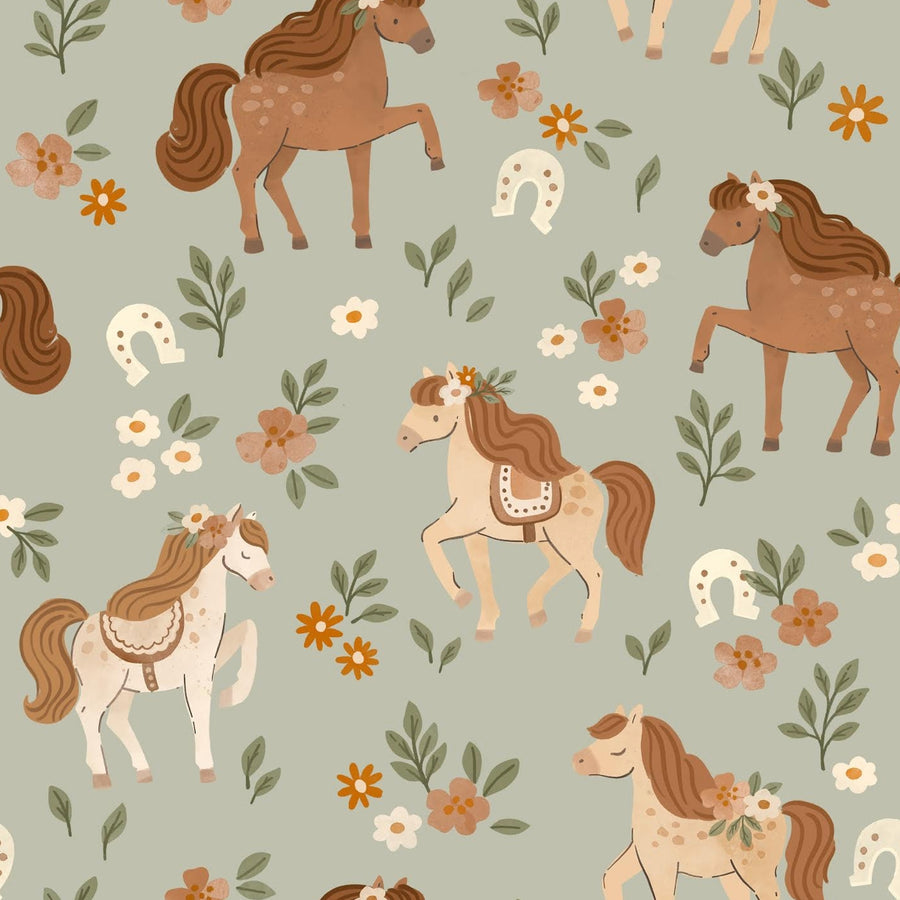 Two Piece Pajama Set - Horsin' Around