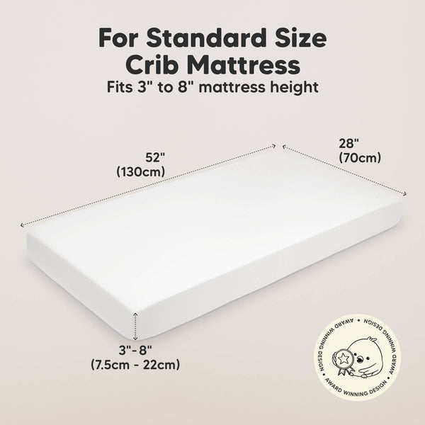 Organic Fitted Crib Sheet Soft White - Set of 2