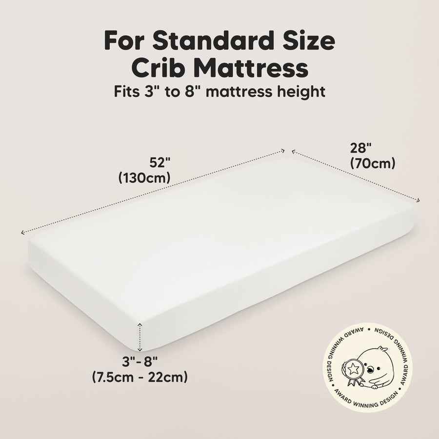 2 Pack Isla Fitted Crib Sheet - Soft White