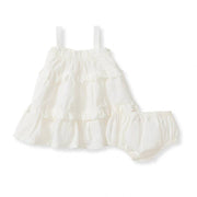 Cross Stitch Organic Cotton Muslin Dress & Diaper Cover