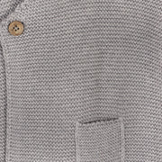 Hooded Button & Pocket Sweater - Heather Grey