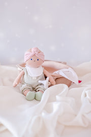 Organic Knit Carry Cot with Doll - Remi