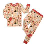 Bamboo Two Piece Long Sleeve Pajamas - Cats Meow
