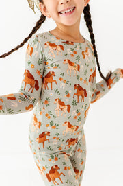 Two Piece Pajama Set - Horsin' Around