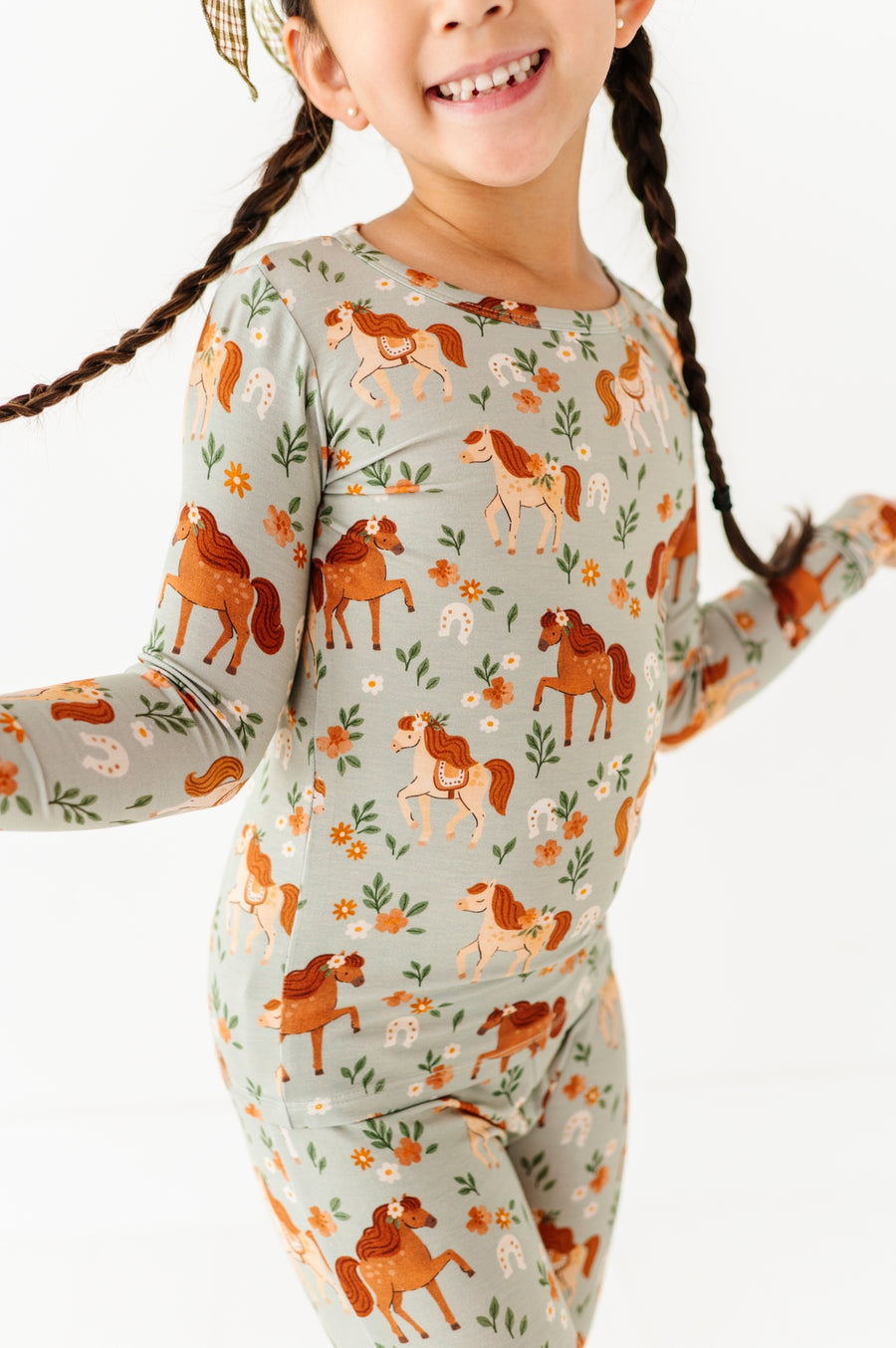 Two Piece Pajama Set - Horsin' Around
