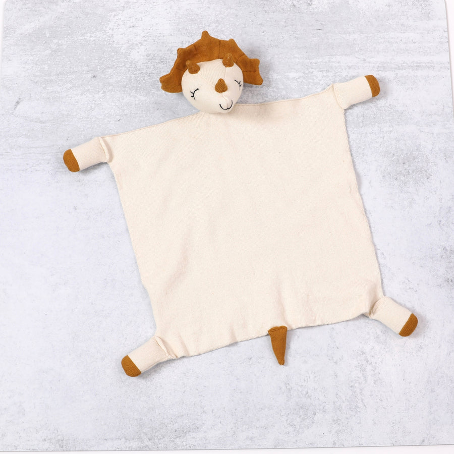 Organic Baby Lovey Security Blanket Cuddle Cloth - Dino