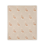 Organic Jacquard Sweater Knit Baby Blanket - Giraffe
