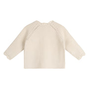 Anna Crochet Flower Knit Baby Cardigan