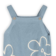 Organic Cotton Wildflower Embroidered Knit Baby Overall Set