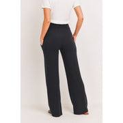 Straight Leg Maternity Terry Lounge Pants - Black