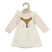 Furry Fox Jacquard Knit Baby Tunic Dress Set