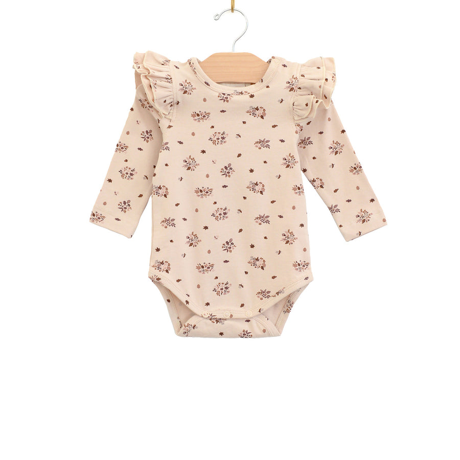Flutter Sleeve Bodysuit - Fall Floral