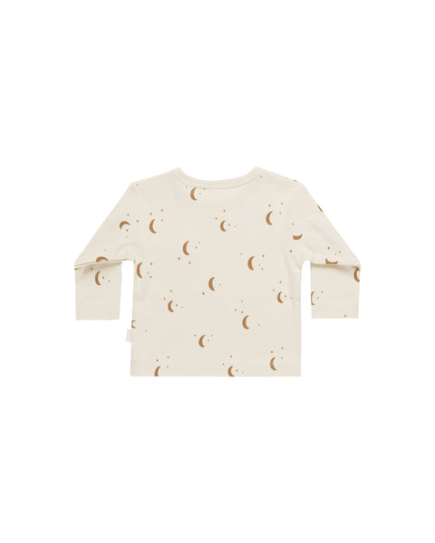 Long Sleeve Pocket Tee - Moons