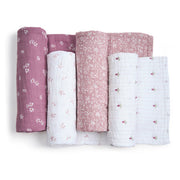 Organic Cotton Muslin Swaddles (4 Pack) - Heritage Floral