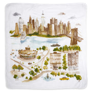 Organic Cotton Muslin Swaddles (4 Pack) - New York City