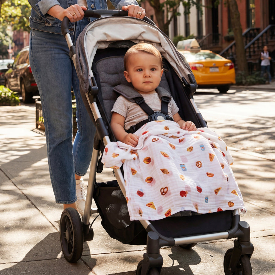 Organic Cotton Muslin Swaddles (4 Pack) - New York City