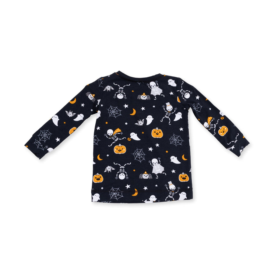 Glow in the Dark Long Sleeve Bamboo Loungewear Set - Halloween Skeleton Buddies