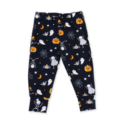 Glow in the Dark Long Sleeve Bamboo Loungewear Set - Halloween Skeleton Buddies