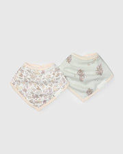 Luxe Muslin Bandana Bib Set - Hedgehog Forest