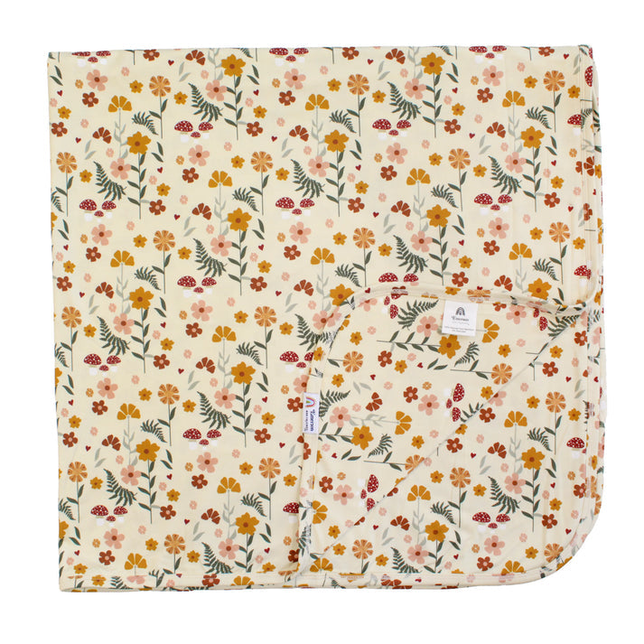 Luxury Bamboo Swaddle Blanket - Toadstool Garden