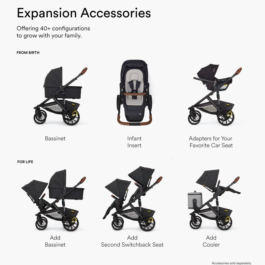 britax flexx bassinet Veer Switch&Roll Stroller (Switchback Seat, &Roll Frame) Brown Mica