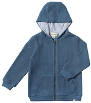 Bellamy Knitted Hooded Sweater - Blue
