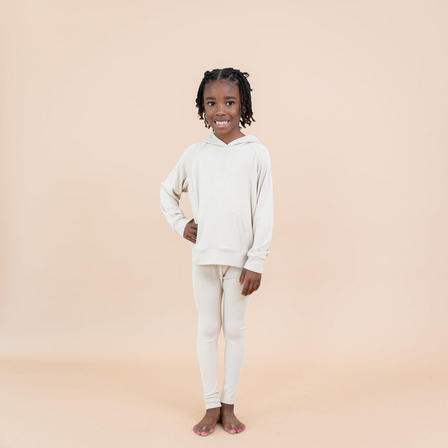 Bamboo Ribbed Leggings - Bisque