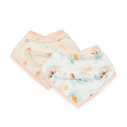 Luxe Muslin Bandana Bib Set - Mermaids