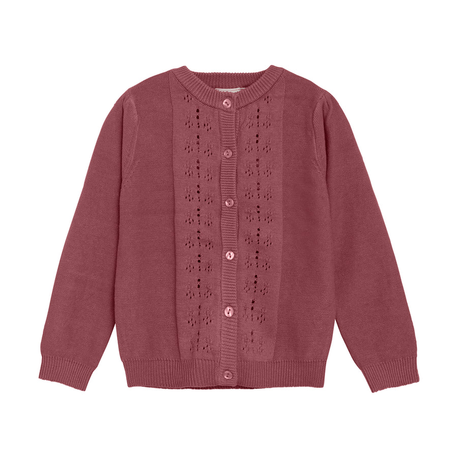 Knit Cardigan - Withered Rose