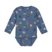 Long Sleeve Bodysuit - China Blue Jungle