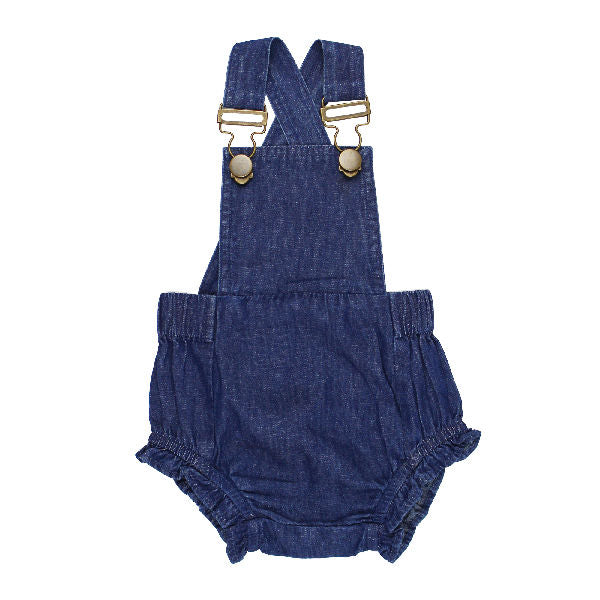 Organic Denim Bubble Overalls