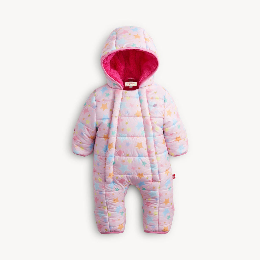 Heavyweight Magnetic Puffer Pram - Pink Star