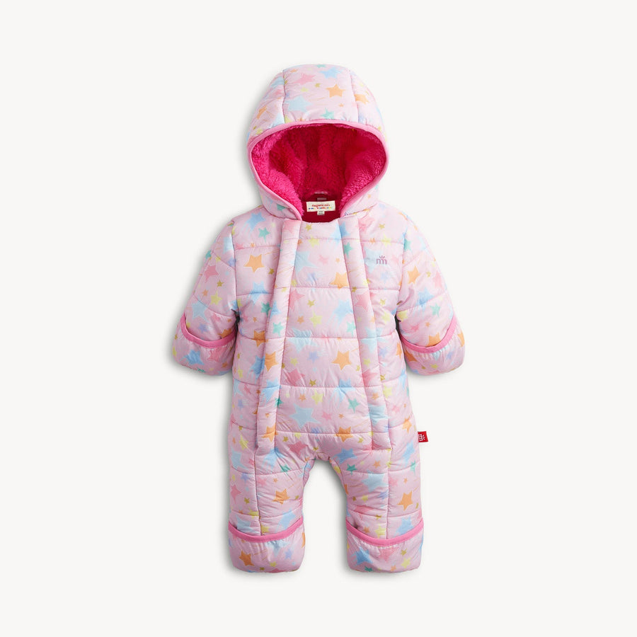 Heavyweight Magnetic Puffer Pram - Pink Star